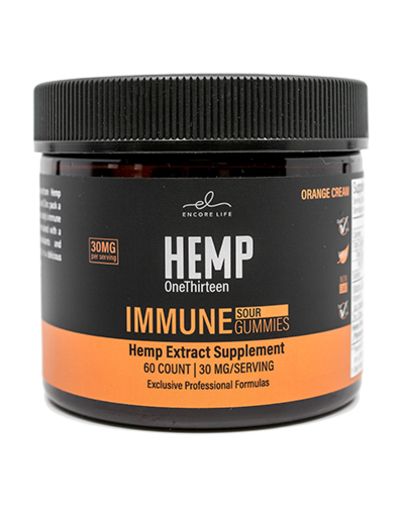 HEMP OneThirteen Immune Sour Gummies Orange Cream 60 Gummies