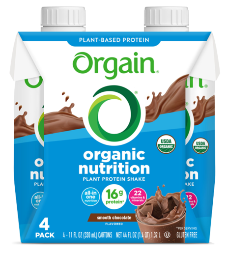 Vegan Organic Nutrition Shake Smooth Chocolate 4 Pack