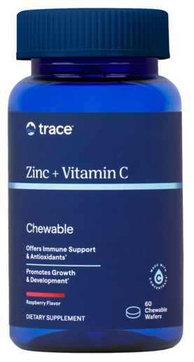Zinc + Vitamin C Chewable Raspberry Flavor 60 Chewable Wafers