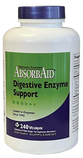 AbsorbAid Digestive Enzyme Support 240 Capsules